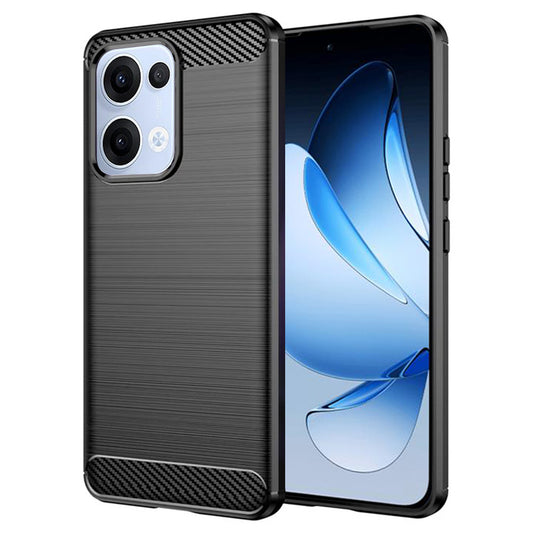 Hülle für Oppo Reno13, Techsuit, Carbon, Schwarz