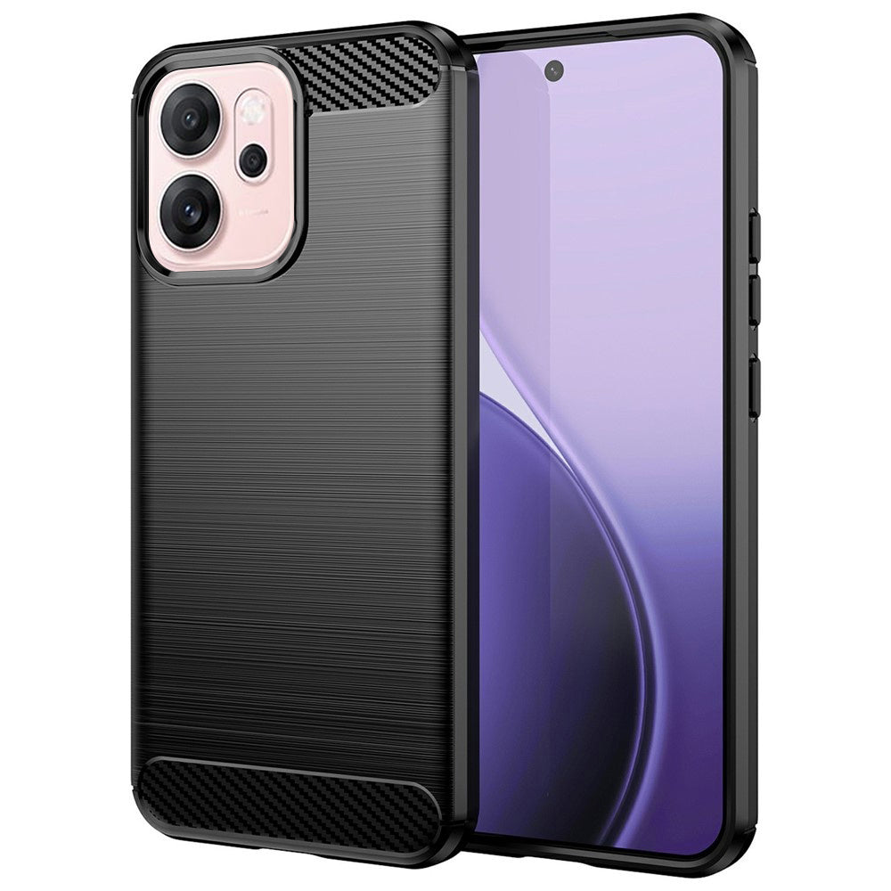 Hülle für Oppo Reno14 F, Techsuit, Carbon, Schwarz