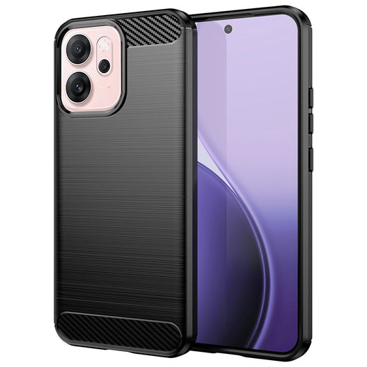 Hülle für Oppo Reno14 F, Techsuit, Carbon, Schwarz