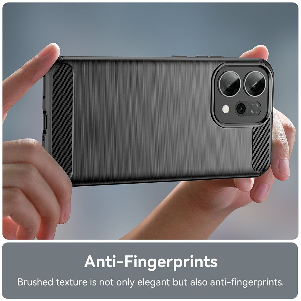 Hülle für Oppo Reno14 F, Techsuit, Carbon, Schwarz