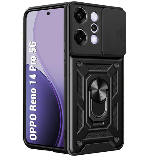 Hülle für Oppo Reno14 Pro, Techsuit, CamShield, Schwarz