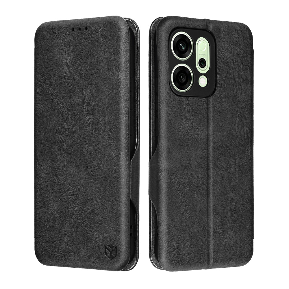 Hülle für Oppo Reno14, Techsuit, Safe Wallet Plus, Schwarz