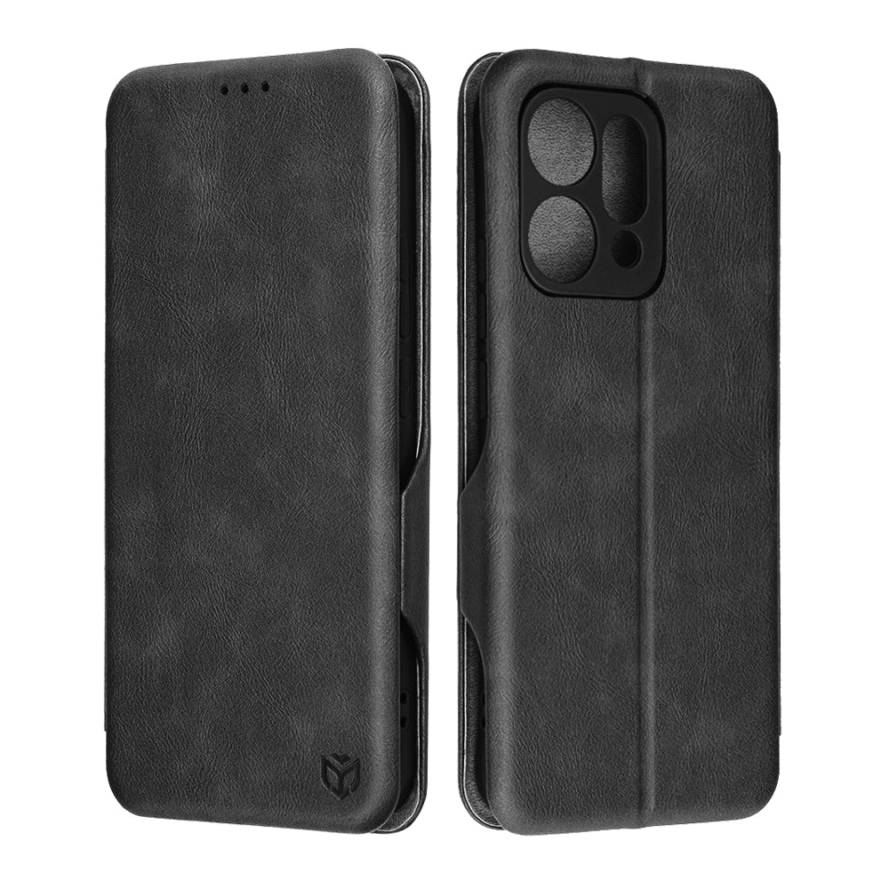 Hülle für Oppo Reno14, Techsuit, Safe Wallet Plus, Schwarz