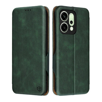 Hülle für Oppo Reno14, Techsuit, Safe Wallet Plus, Grün
