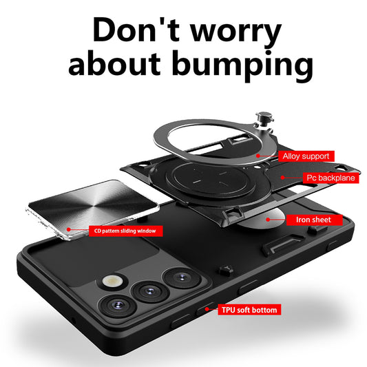 Hülle für Oppo Reno15 FS / Reno15 F, Techsuit, CamGuard Pro, Schwarz