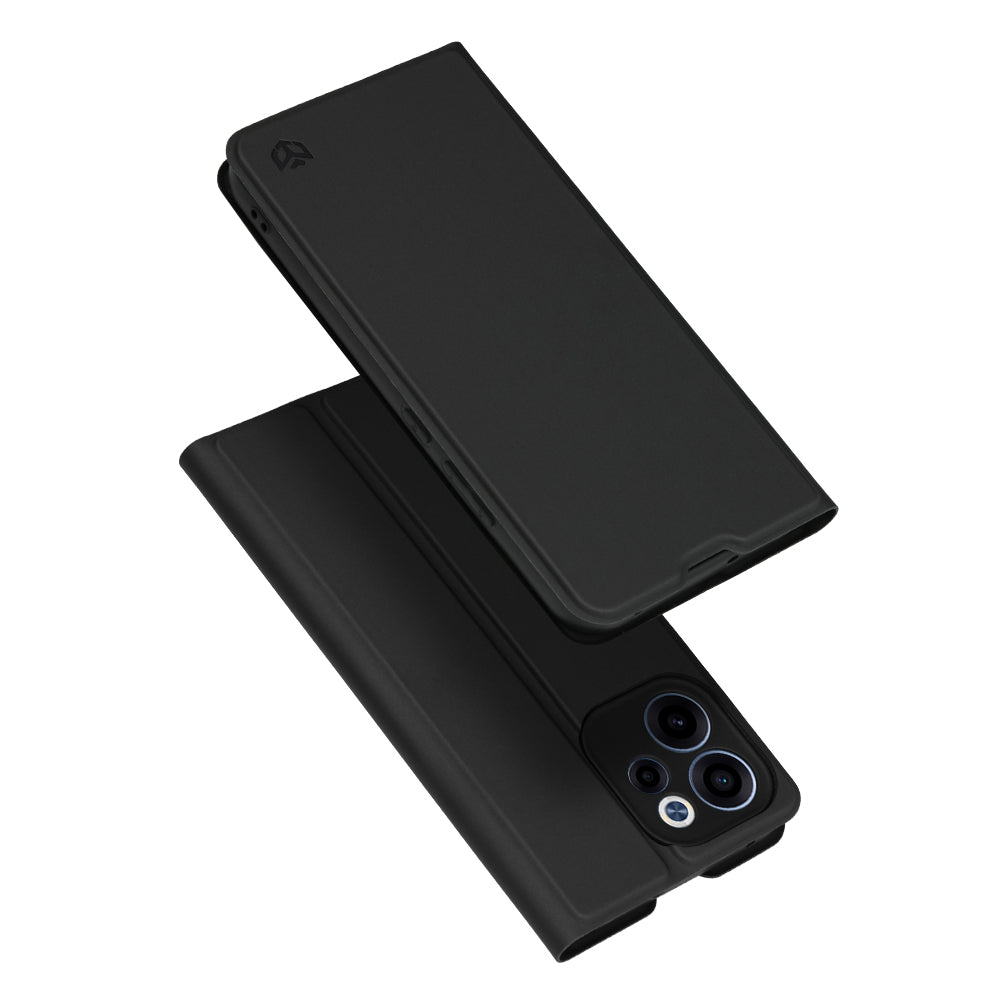 Hülle für Oppo Reno15 FS / Reno15 F, Techsuit, Magskin Book, Schwarz