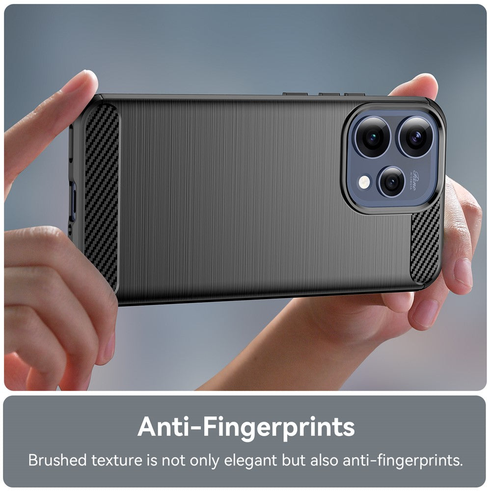 Hülle für Oppo Reno15, Techsuit, Carbon, Schwarz