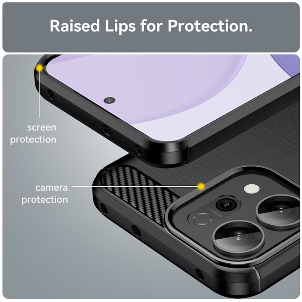 Hülle für Oppo Reno16 / Reno16 Pro, Techsuit, Carbon, Blau