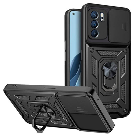 Hülle für Oppo Reno6 5G, Techsuit, CamShield, Schwarz