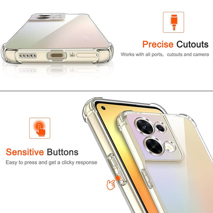 Hülle für Oppo Reno8, Techsuit, stoßfest klar, transparent