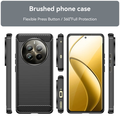 Hülle für Realme 12 Pro / 12 Pro+, Techsuit, Carbon, Schwarz