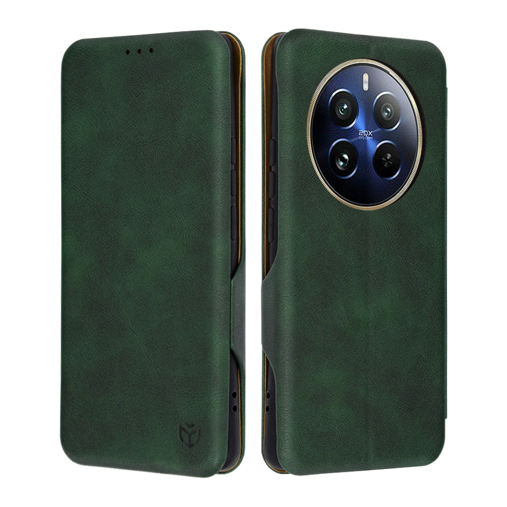 Hülle für Realme 12 Pro / 12 Pro+, Techsuit, Safe Wallet Plus, Grün