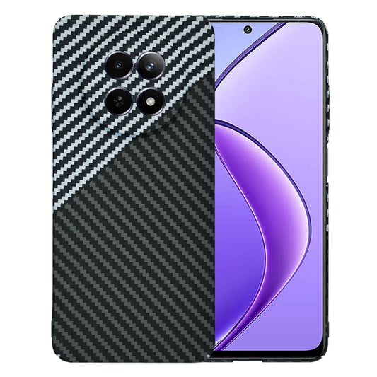 Hülle für Realme 12x / 12, Techsuit, Carbonite FiberShell, Schwarz Grau