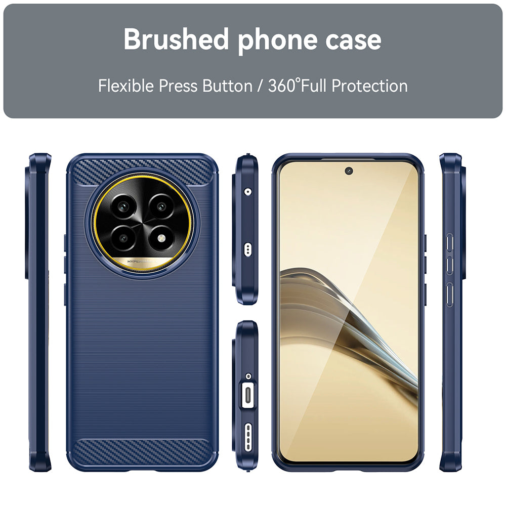 Hülle für Realme 13 Pro / 13 Pro+, Techsuit, Carbon, Blau