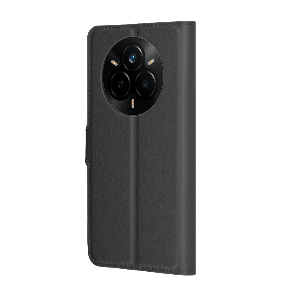 Hülle für Realme 14 Pro, Techsuit, Leder-Folio, Schwarz