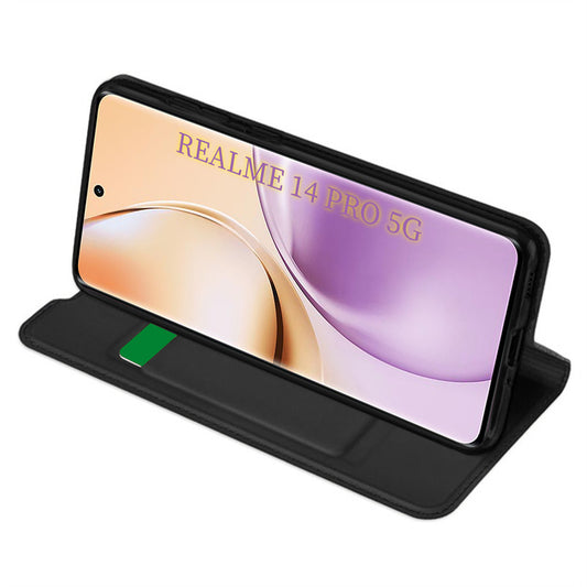 Case for Realme 14 Pro, Techsuit, Magskin Book, Black