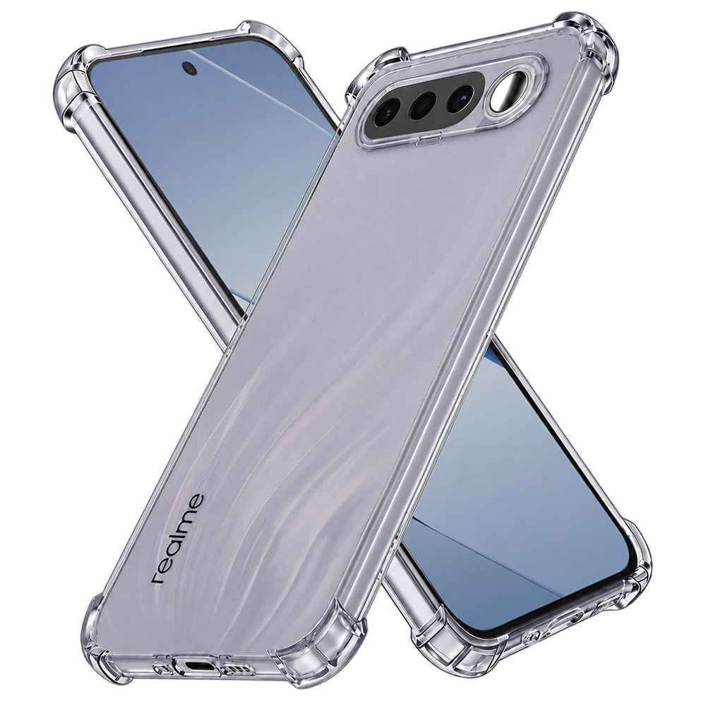 Hülle für Realme 16, Techsuit, stoßfest klar, rauchfarben
