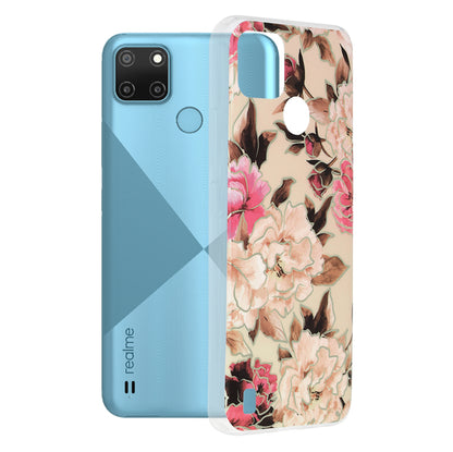 Case for Realme C21Y / C25Y, Techsuit, Marble, Beige