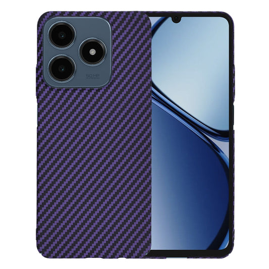 Hülle für Realme C63 / C61, Techsuit, Carbonite FiberShell, Lila