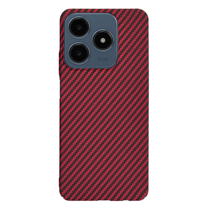 Hülle für Realme C63 / C61, Techsuit, Carbonite FiberShell, Rot