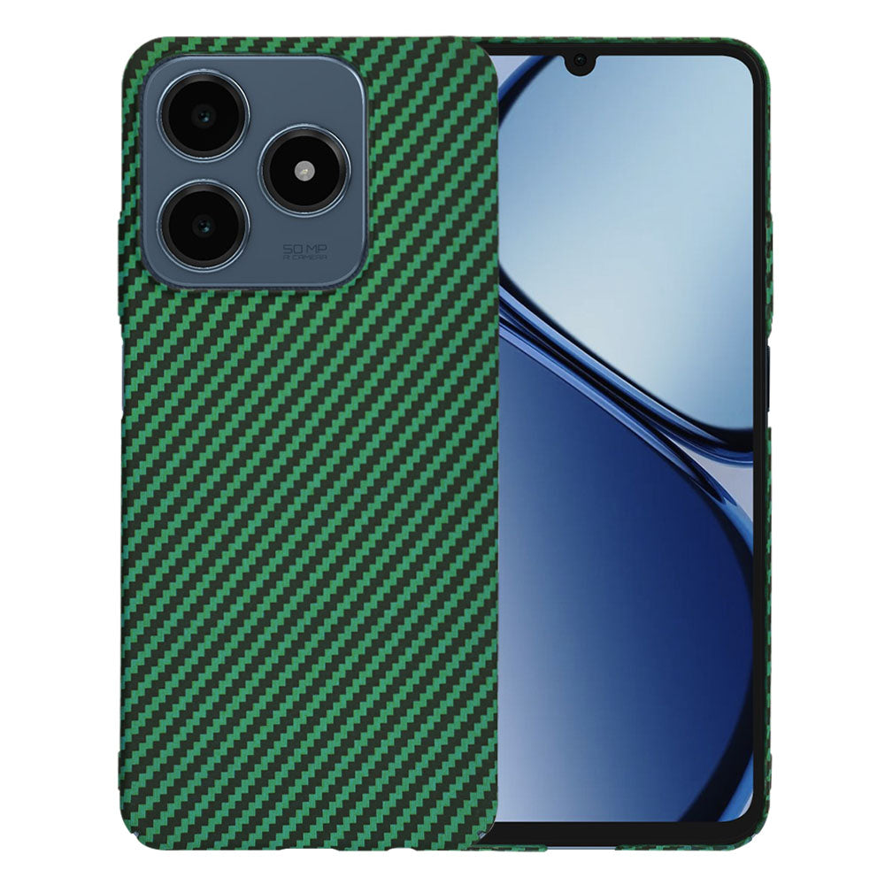 Hülle für Realme C63 / C61, Techsuit, Carbonite FiberShell, Grün