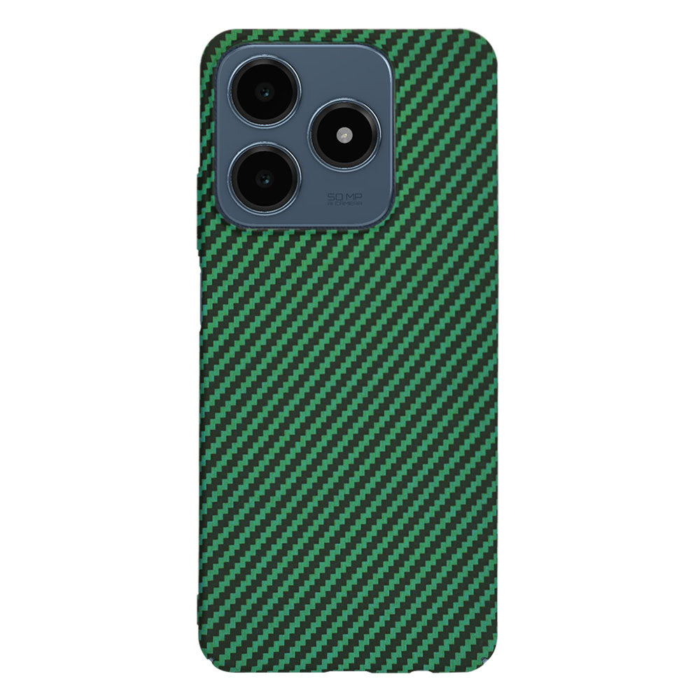 Hülle für Realme C63 / C61, Techsuit, Carbonite FiberShell, Grün