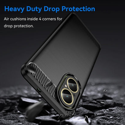 Hülle für Realme C67 4G, Techsuit, Carbon, Schwarz