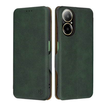 Hülle für Realme C67 4G, Techsuit, Safe Wallet Plus, Grün