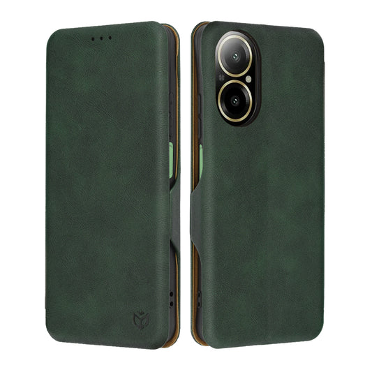Hülle für Realme C67 4G, Techsuit, Safe Wallet Plus, Grün