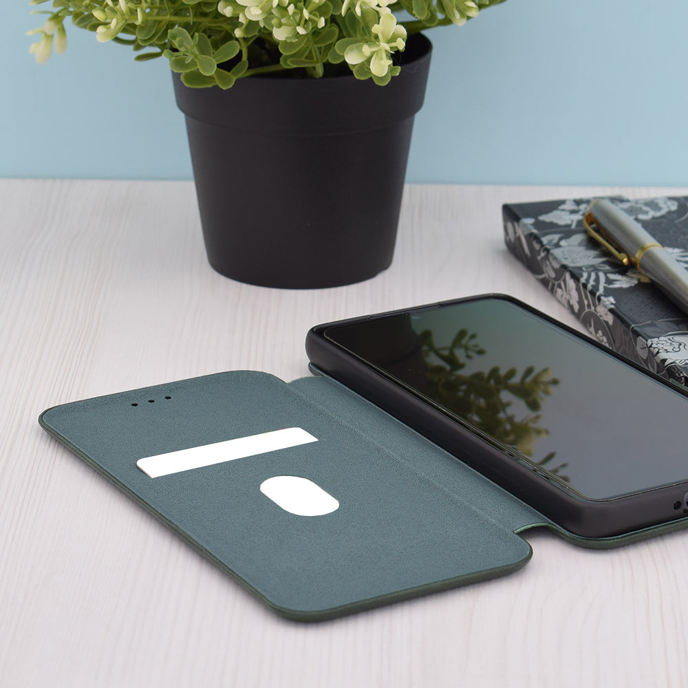 Hülle für Realme C67 4G, Techsuit, Safe Wallet Plus, Grün