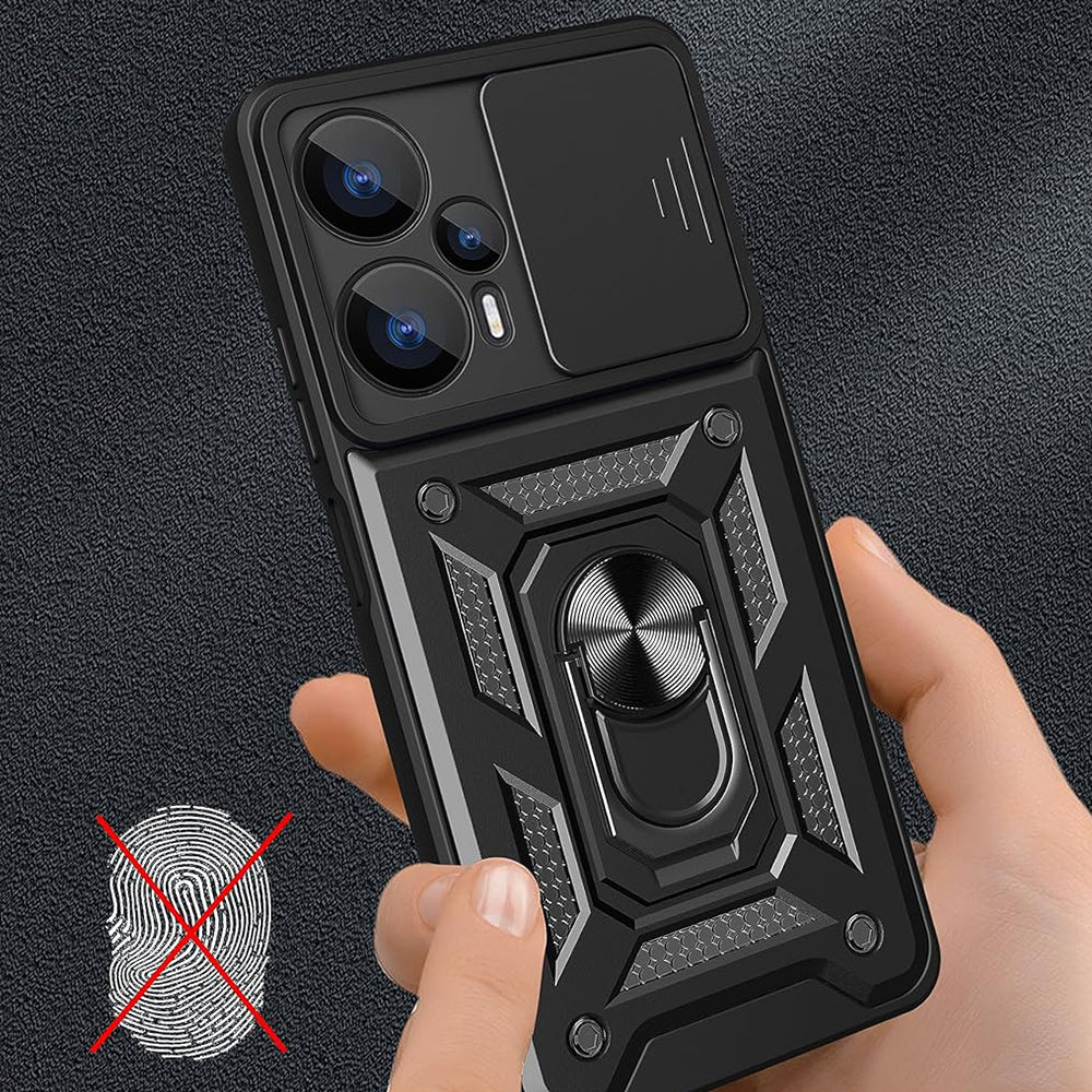 Case for Realme GT 6T / GT 6, Techsuit, CamShield, Black
