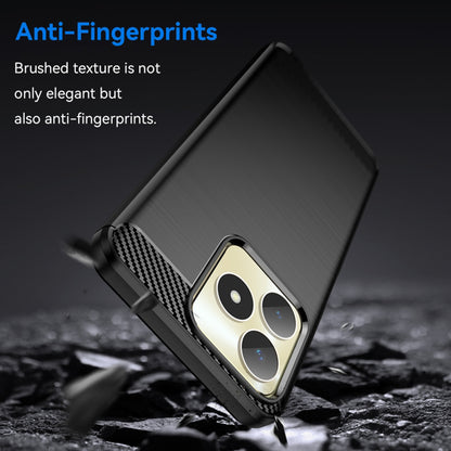 Hülle für Realme Note 50 / C51, Techsuit, Carbon, Schwarz