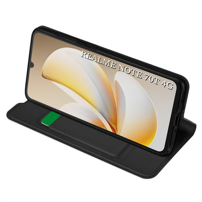 Hülle für Realme Note 70T, Techsuit, Magskin Book, Schwarz