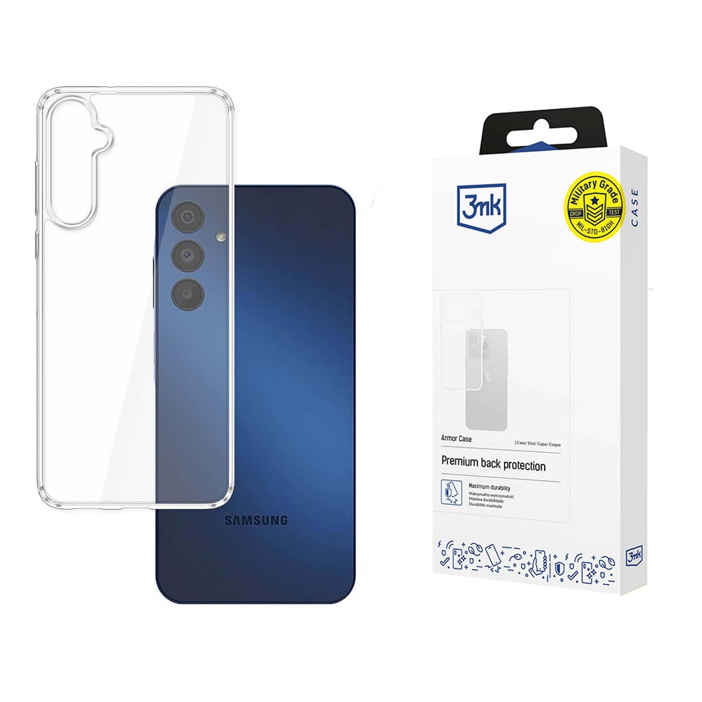 Hülle für Samsung Galaxy A16 5G A166 / A16 4G A165, 3MK, Panzerung, Transparent