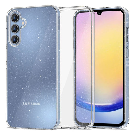 Tasche für Samsung Galaxy A16 5G A166 / A16 4G A165, Tech-Protect, Flexair Glitter, Transparent 