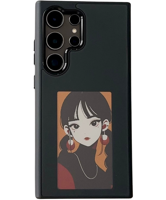 Hülle für Samsung Galaxy S25 Ultra S938, OEM, Display Customized E-Ink, Schwarz