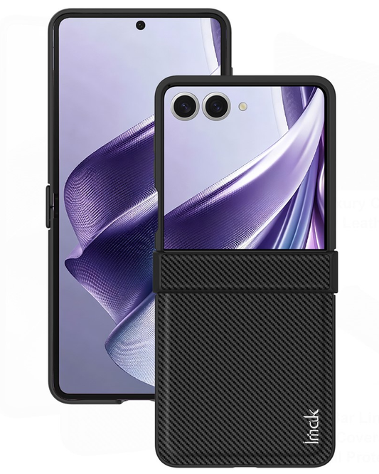Hülle für Samsung Galaxy Z Flip8 F776, Imak, Carbon, Schwarz