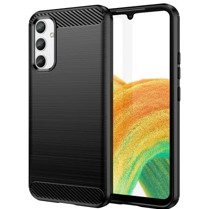 Hülle für Samsung Galaxy A34 A346, OEM, Carbon, Schwarz