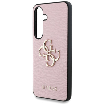 Hülle für Samsung Galaxy S25+ S936, Guess, 4G Grained Big and Classic Logo, Rosa, Wiederverpackt