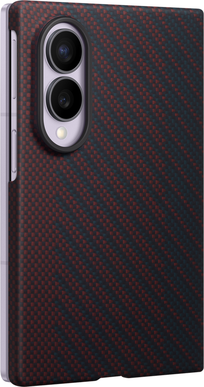 Hülle für Samsung Galaxy Z Fold8 F971, Carbon Magnet Case, Rot EF-KF971SREGWW