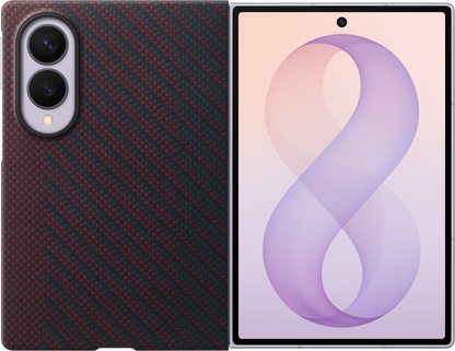 Hülle für Samsung Galaxy Z Fold8 F971, Carbon Magnet Case, Rot EF-KF971SREGWW