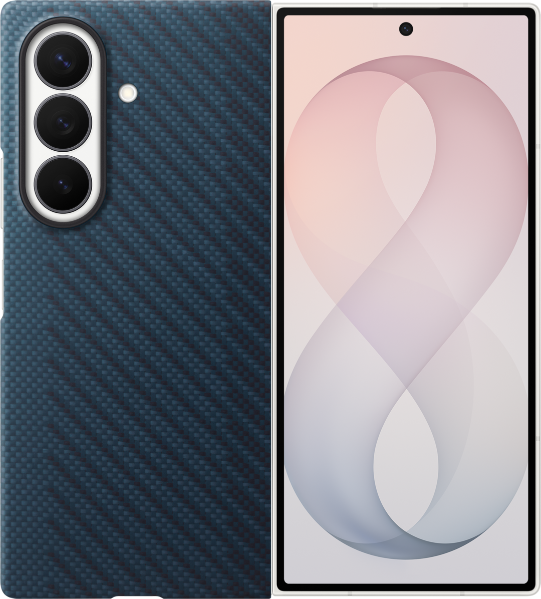 Hülle für Samsung Galaxy Z Fold8 Ultra F976, Carbon Magnet Case, Marineblau EF-KF976SNEGWW