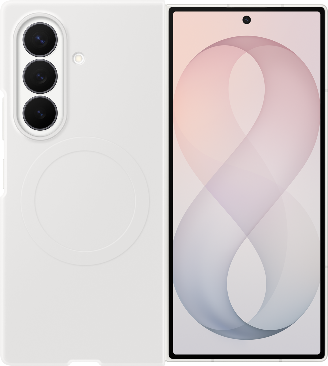 Hülle für Samsung Galaxy Z Fold8 Ultra F976, Silicone Magnet Case, Weiß EF-EF976CWEGWW