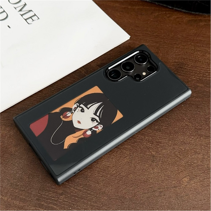 Hülle für Samsung Galaxy S24 Ultra S928, OEM, Display mit individuellem E-Ink, Schwarz