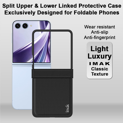 Hülle für Samsung Galaxy Z Flip8 F776, Imak, Carbon, Schwarz