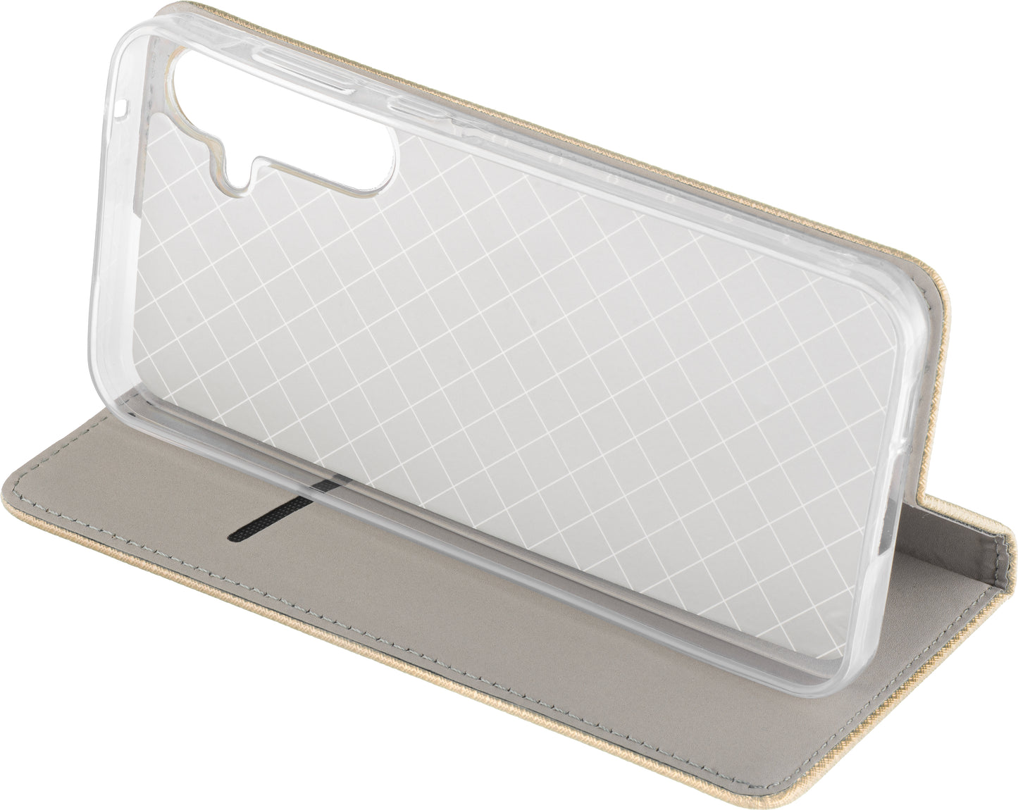 Hülle für Samsung Galaxy A05s A057, OEM, Smart Magnet, Gold