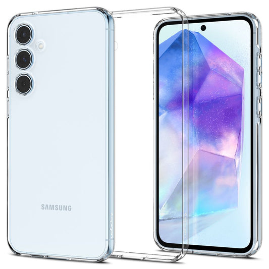 Case for Samsung Galaxy A55 5G A556, Spigen, Liquid Crystal, Transparent ACS07537 