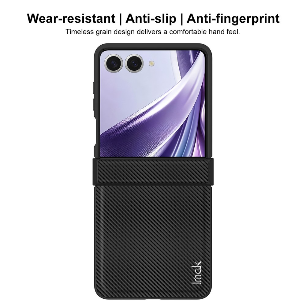 Hülle für Samsung Galaxy Z Flip8 F776, Imak, Carbon, Schwarz