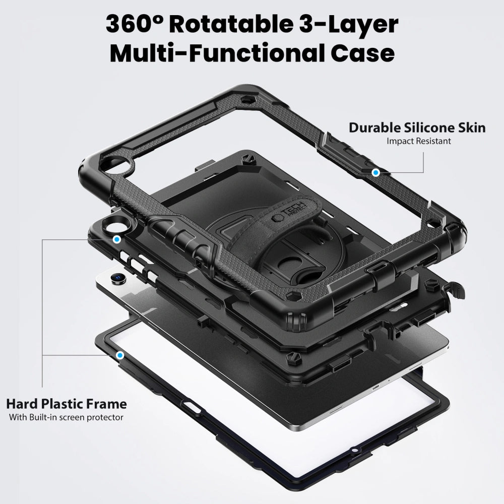 Hülle für Samsung Galaxy Tab A11+ / Tab A9+, Tech-Protect, Solid, Schwarz