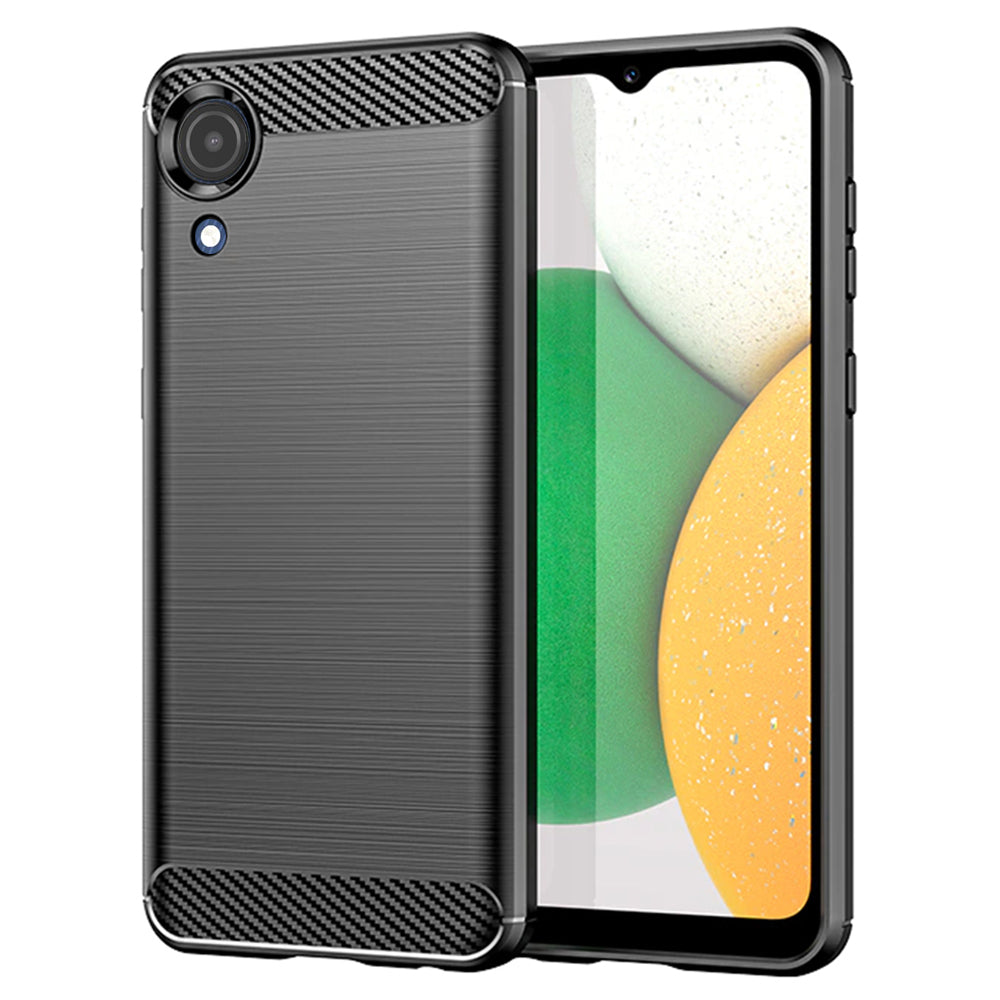 Hülle für Samsung Galaxy A03 Core A032, Techsuit, Carbon, Schwarz